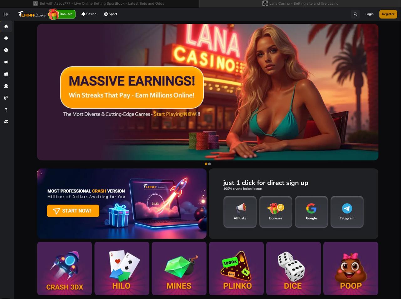 CASINO
Crash 3DX – Ride the Curve, Beat the Odds, Win Big
🎮 LANA CASINO 🌐 GLOBAL GAMERS - image cover